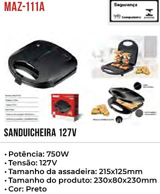 SANDUICHERA 750W 127V TOMATE