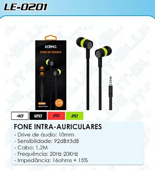 FONE DE OUVIDO COM FIO NENHUM RUIDO X-BASS LELONG