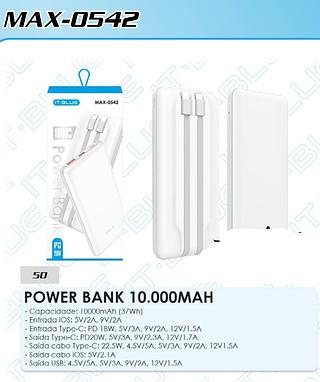 CARREGADOR POWER BANK PD20W 10000MAH IT-BLUE
