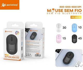 MOUSE SEM FIO BLUETOOTH 2.4G BT5.2 800-1200-1600 DPI PEINING
