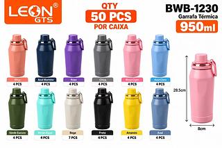 GARRAFA DE AGUA COM CANUDO FLIP 950ML