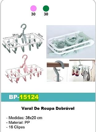 VARAL COM 16 PRENDEDORES BTOP