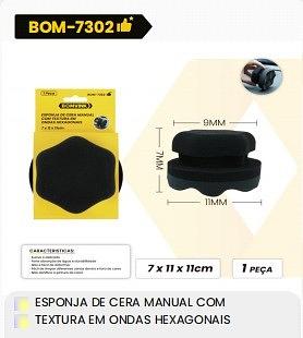 ESPONJA DE CERA MANUAL COM TEXTURA EM ONDAS BOMVINK