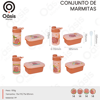 CONJUNTO DE MARMITAS OÁSIS MARKET