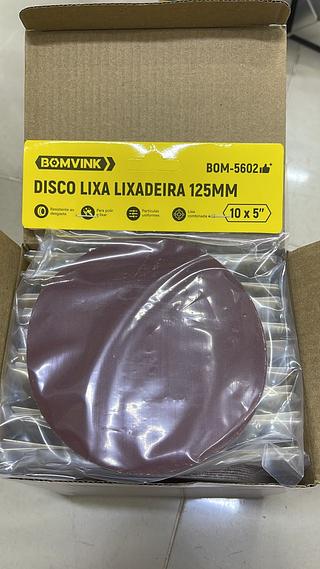 DISCO LIXA LIXADEIRA 125MM BOMVINK