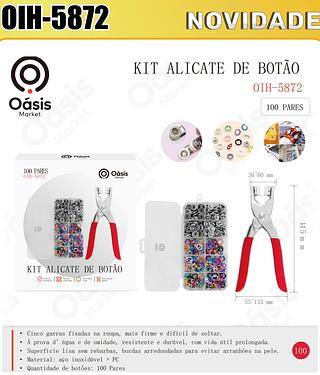 KIT ALICATE DE BOTÃO 100 PARES OSÁSIS MARKET