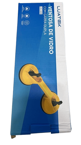 VENTOSA DE VIDRO COM GARRA DUPLA LUATEK