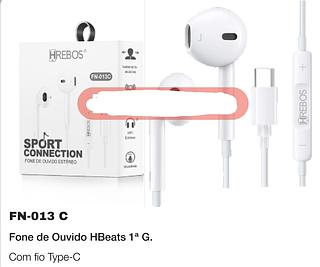 FONE DE OUVIDO COM FIO TUNELINE HREBOS