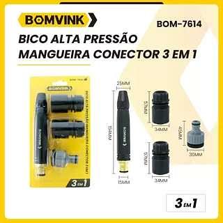 BICO ALTA PRESSAO MANGUEIRA CONECTOR 3 EM 1 BOMVINK