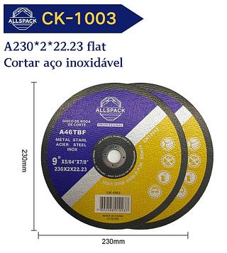 DISCO DE RODA CORTE A46TBF (PACOTE COM 10PCS) ALLSPACK