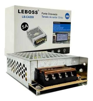 FONTE CHAVEADA TENSAO DE SAIDA 12VDC 60W 5A LEBOSS