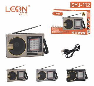 RADIO RECEPTOR FM/AM/SW1 CARTAO DE MEMORIA 8 BANDAS LEON GTS