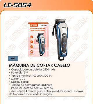 MAQUINA DE CORTAR CABELO PROFISSIONAL LELONG