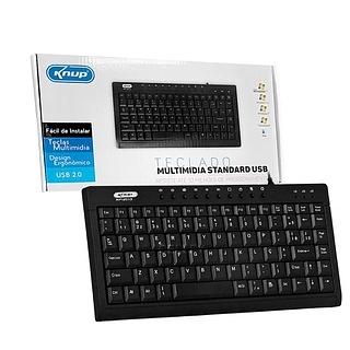 TECLADO MULTIMIDIA STANDARD USB COM FIO KNUP