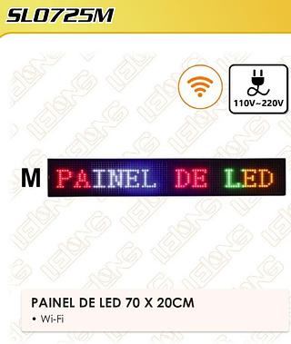 PAINEL DE LED 70 X 20 LELONG COLORIDO