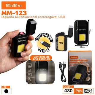 ISQUEIRO MULTIFUNCIONAL RECARREGAVEL USB MINIMEN