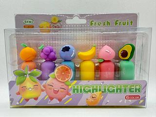 MINI MARCA TEXTO 6 COLOR FRESH FRUIT HIGHLIGHTER BX-537