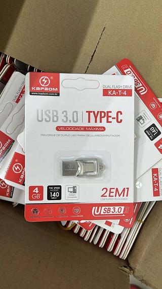 PENDRIVE DE DUPLO USO 4GB USB 3.0 TYPE KAPBOM