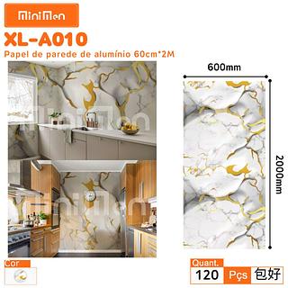 PAPEL DE PAREDE 60CMX2M ALUMINUM FOIL STICKER