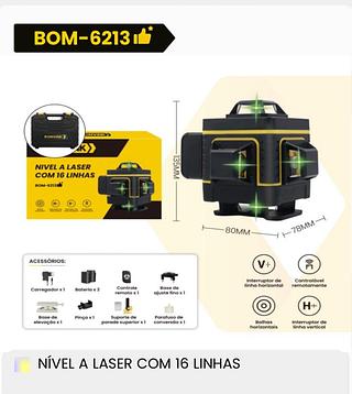 NIVEL A LASER COM 16 LINHAS BOMVINK