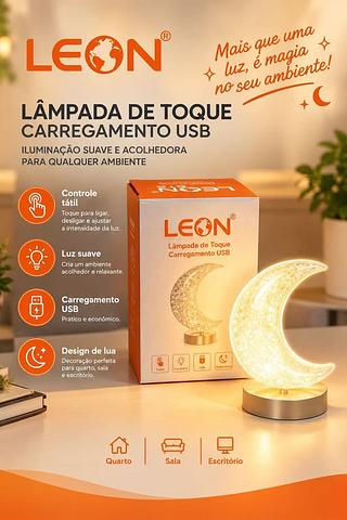 LAMPADA DE TOQUE CARREGAMENTO USB LEON GTS