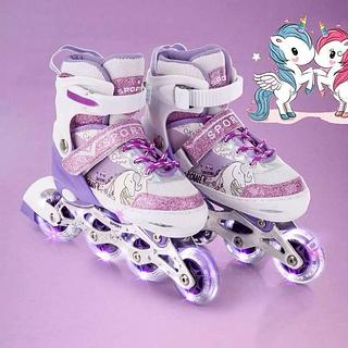 PATINS QUAD TOP TAM./AJUSTÁVEL + RODINHAS LED SPORTS