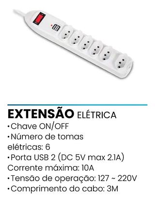 PLUG ADAPTADOR 3M (EXTENSÃO)