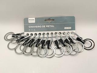 PACOTE DE CHAVEIROS DE METAL 12 PEÇAS MADE BASICS