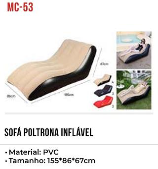 SOFA INFLÁVEL POLTRONA FLOCKED LOUNGE