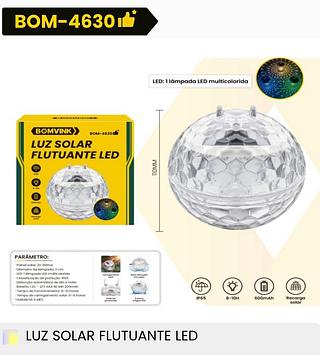 LUZ SOLAR FLUTUANTE LED BOMVINK