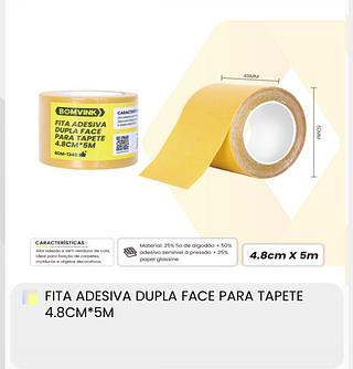 FITA ADESIVA DUPLA FACE PARA TAPETE 4.8CM*5M BOMVINK