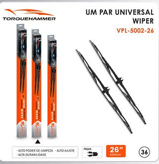 LIMPADOR DE PARA-BRISA UM PAR UNIVERSAL 26''600MM