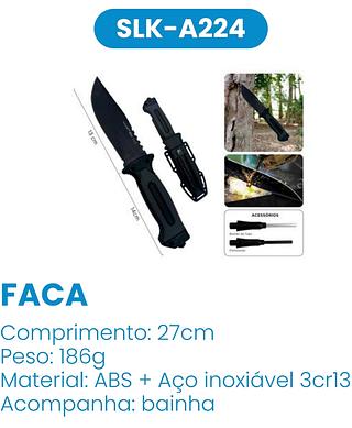 FACA TATICA DE COMBATE LUATEK (27CM)