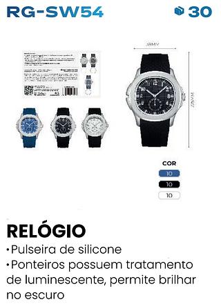 RELOGIO DE QUARTZO ESPORTIVO COM PULSEIRA DE SILICONE REVENGER