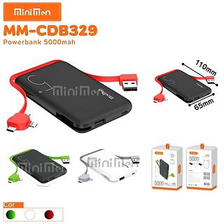 POWER BANK CABO 3 EM 1 5000MAH 2.1A MINIMEN