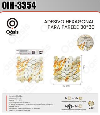 ADESIVO HEXAGONAL PARA PAREDE 30*30 OASIS