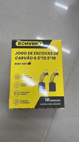 JOGO DE ESCOVAS DE CARVÂO 6.5*13.5*18 BOMVINK