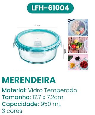 POTE DE VIDRO HERMÉTICO REDONDO 17*17CM MADE BASICS