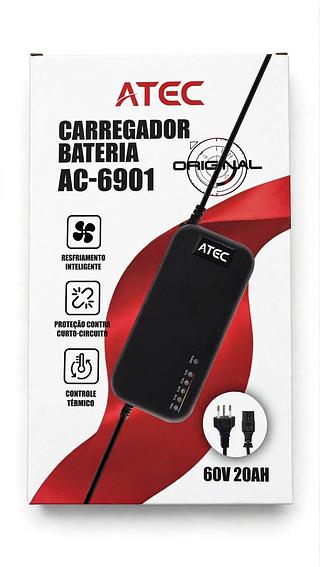 CARREGADOR BATERIA 60V 20AH ATEC