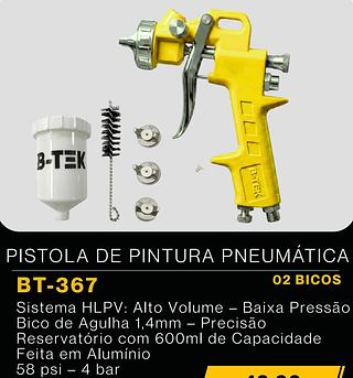 PISTOLA DE PINTURA HVLP 600ML B-TEK B-TEK FERRAMENTAS