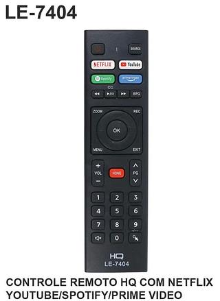 CONTROLE REMOTO HQ COM NETFLIX/YOUTUBE/SPOTIFY/PRIME VIDEO LELONG