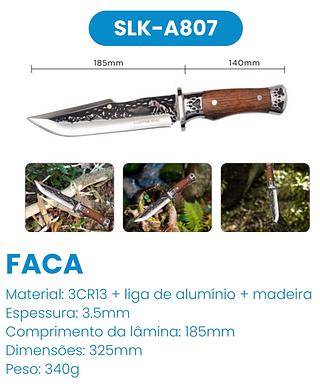 FACA 3CR13+LIGA DE ALUMINIO+MADEIRA LUATEK