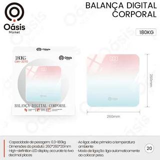 BALANÇA DIGITAL CORPORAL 180KG OASIS MARKET