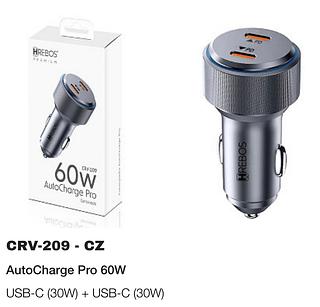 AUTOCHARGE PRO COMBINADO 60W HREBOS PREMIUM