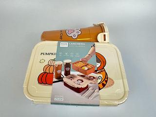 LANCHEIRA COM TALHERES + COPO 1000ML MADE BASICS