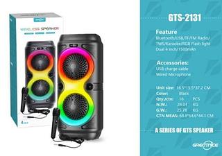 WIRELESS SPEAKER PORTABLE RGB LIGHT BIG SOUND 4INCH GREATNICE