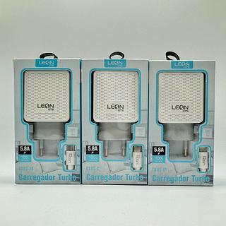 CARREGADOR TURBO 5.8A 2USB LEON GTS
