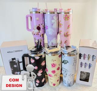 COPO TERMICO 40OZ/1200ML (FLORES)(COM DESIGN)