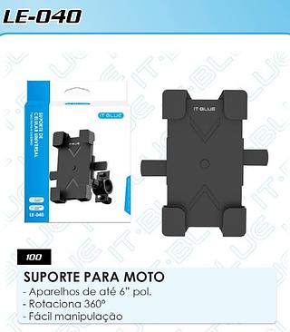 SUPORTE DE CELULAR UNIVERSAL PARA MOTO E BICICLETA ITBLUE