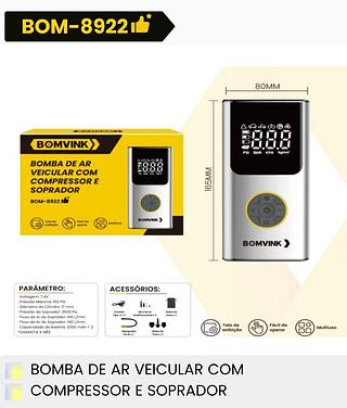 BOMBA COMPRESSOR DE AR PORTATIL E SOPRADOR BOMVINK